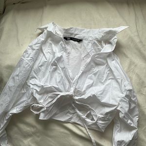 Zara poplin crop top
